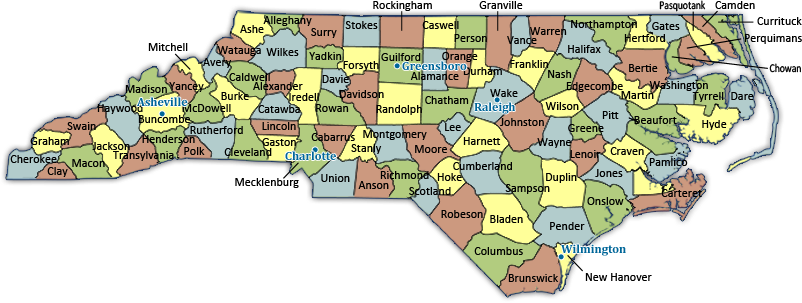 North Carolina Literary Map