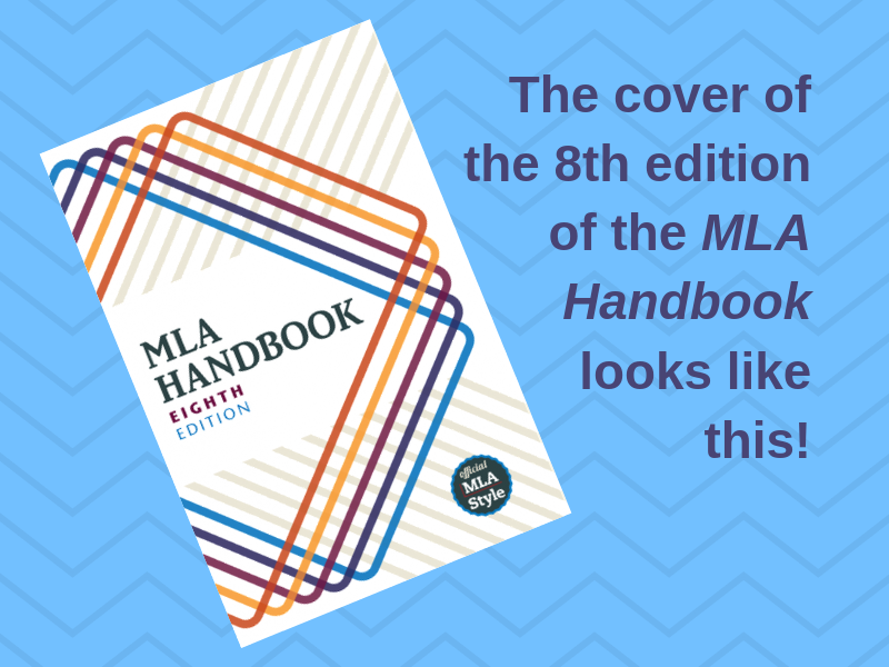 Image of cover of the 8th edition of the MLA handbook