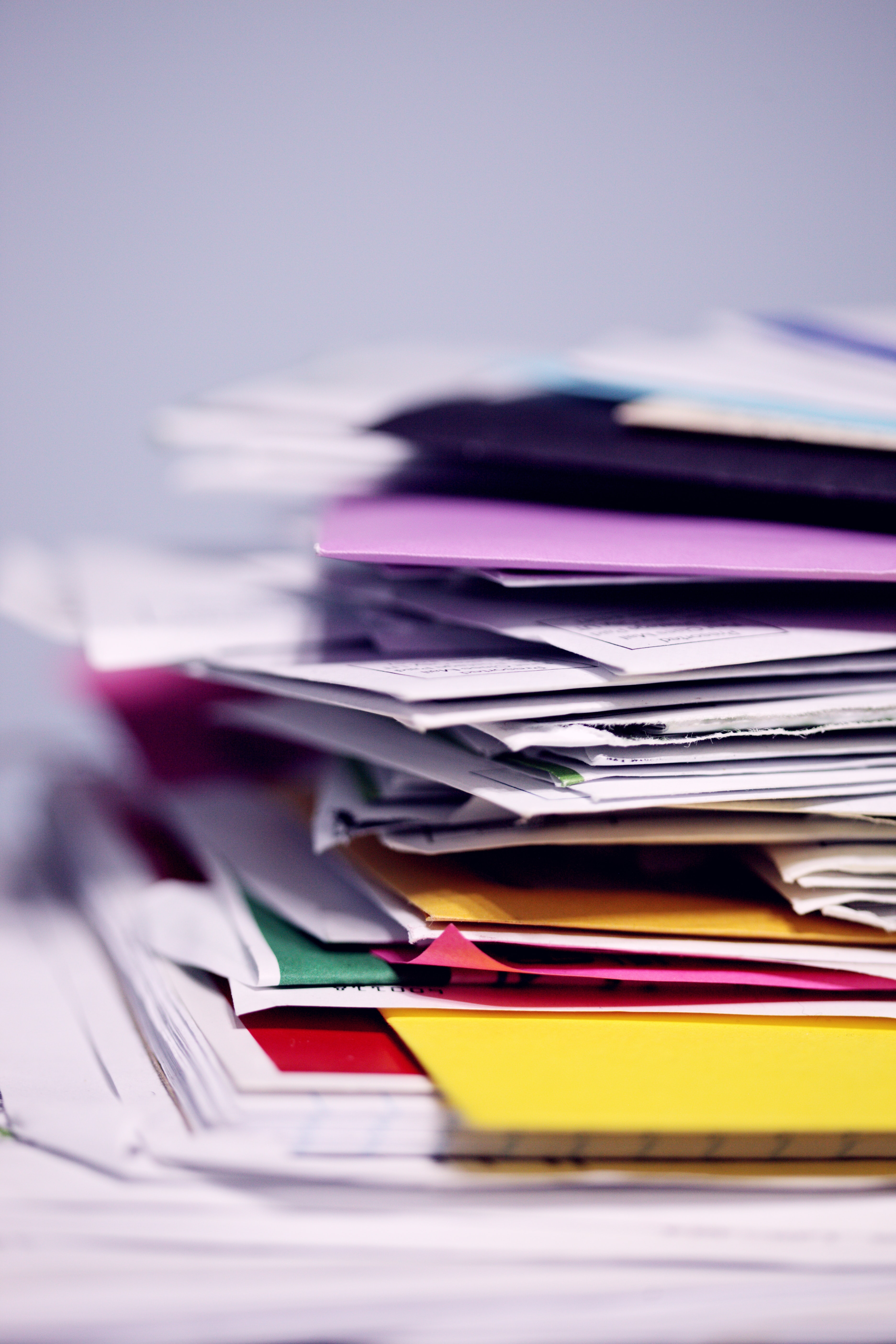 Stack of papers, decorative